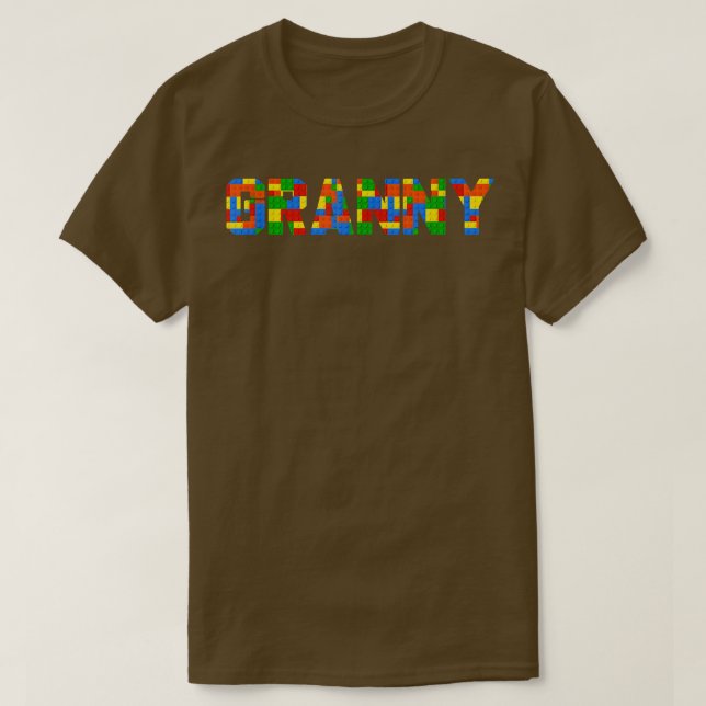 Camiseta Granny Brick Builder Funny Blocks Master Builder  (Diseño del anverso)