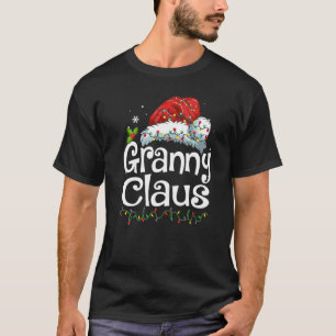 Camiseta Granny Claus Santa Hat Navidades Pajama Family Mat