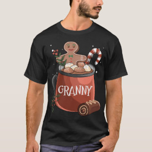 Camiseta Granny Cocoa Mug Gingerbread Cookie Navidades de N