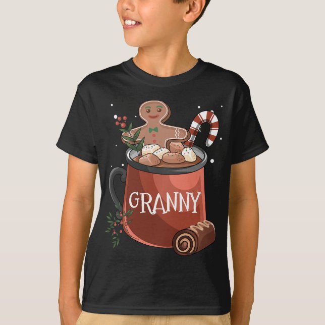Camiseta Granny Cocoa Mug Gingerbread Cookie Navidades de N (Anverso)