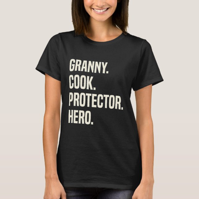 Camiseta Granny Cook Protector Hero Abuela Profesión (Anverso)