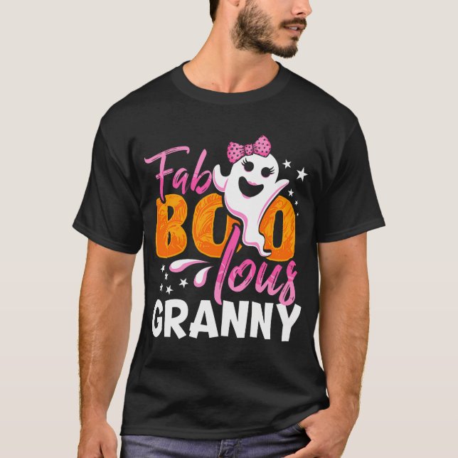 Camiseta Granny Halloween Mujeres Fab Boo Lous Premium (Anverso)