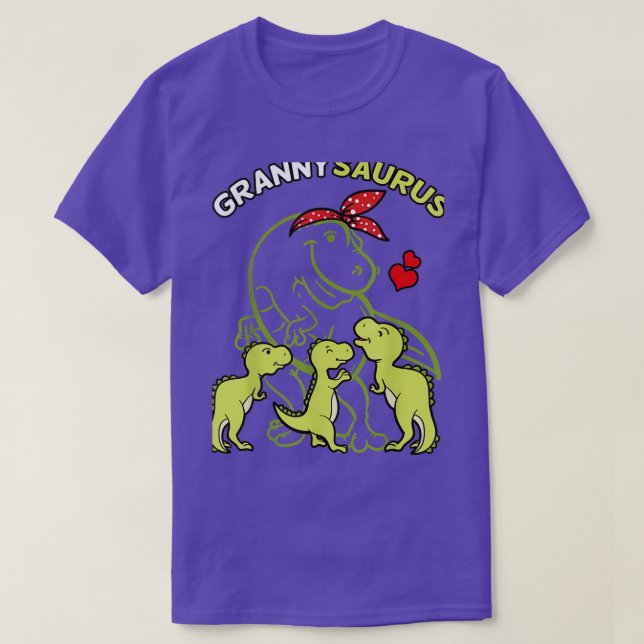 Camiseta Grannysaurus Granny Tyrannosaurus Dinosaur Mothers (Diseño del anverso)