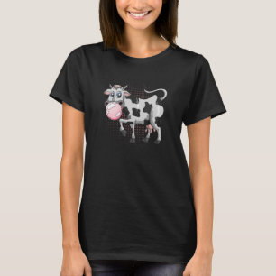 Camiseta Grano de granja animal rosa Bubblegum vaca