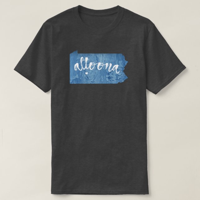 Camiseta Grano de madera Altoona Pennsylvania (Diseño del anverso)