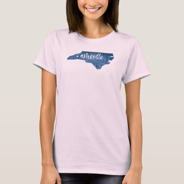 Camiseta Grano de madera de Asheville North Carolina (Anverso)