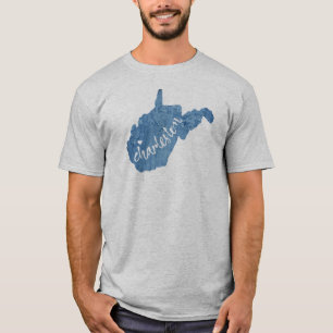 Camiseta Grano de madera de Charleston West Virginia