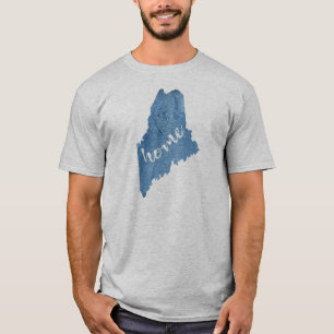 Camiseta Grano de madera de la casa del estado de Maine