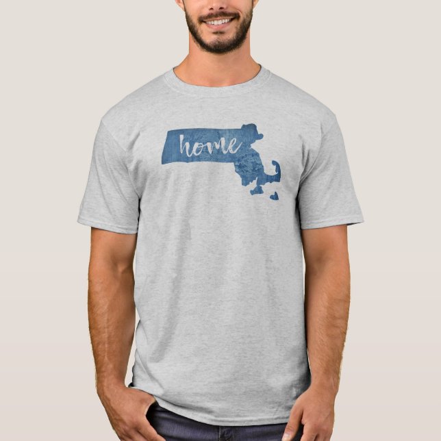 Camiseta Grano de Madera de Massachusetts (Anverso)