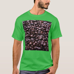 Camiseta Granos de café mascarilla café bistró nueces te da