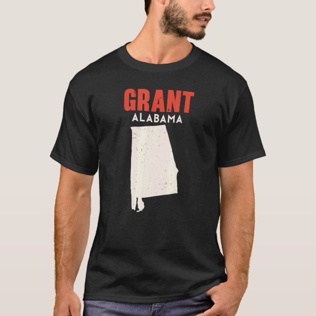 Camiseta Grant Alabama Estados Unidos America Travel (Anverso)