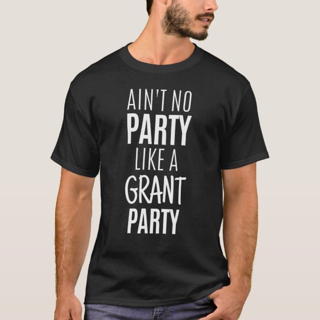 Camiseta GRANT Apellido Fiesta Familia Idea de Reunión de C (Anverso)