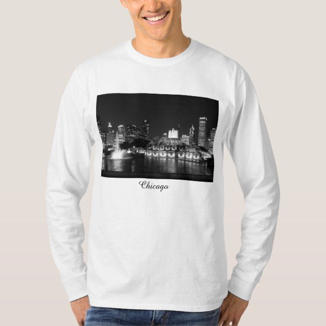 Camiseta Grant Park Chicago Grayscale (Anverso)