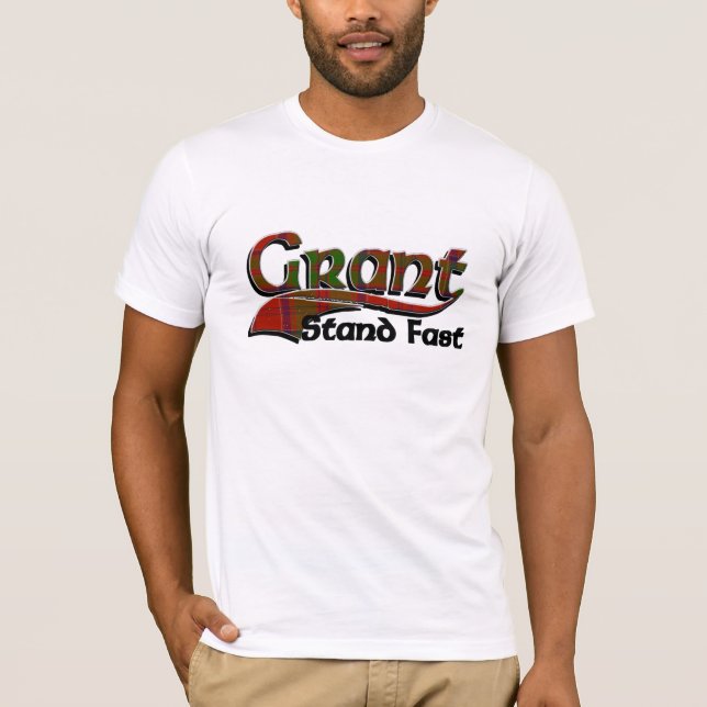Camiseta Grant Tartan Stand Fast Black (Anverso)