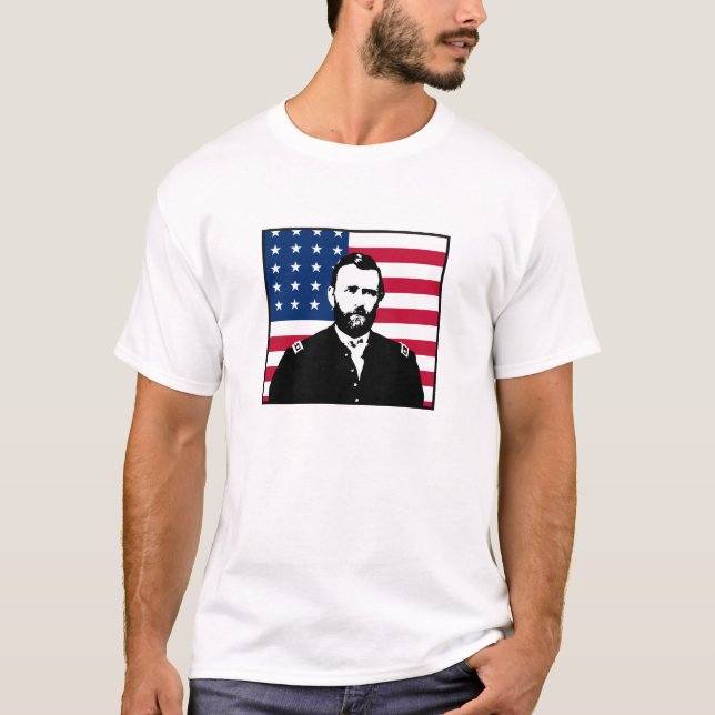 Camiseta Grant y bandera americana (Anverso)
