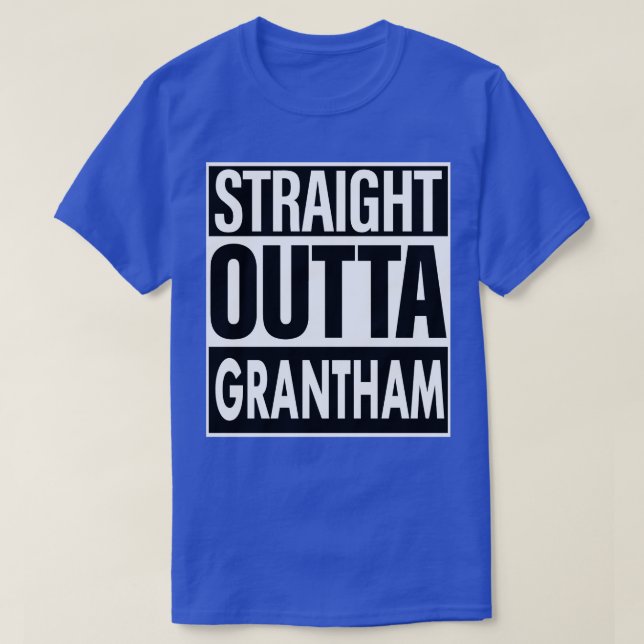 Camiseta Grantham Name Straight Outta Grantham (Diseño del anverso)