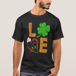 Camiseta Grap de Stethoscope para enfermera de amor de San 