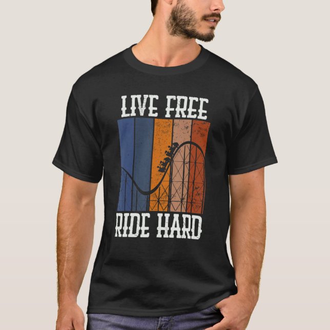 Camiseta Grap del parque temático Live Free Ride Hard Rolle (Anverso)