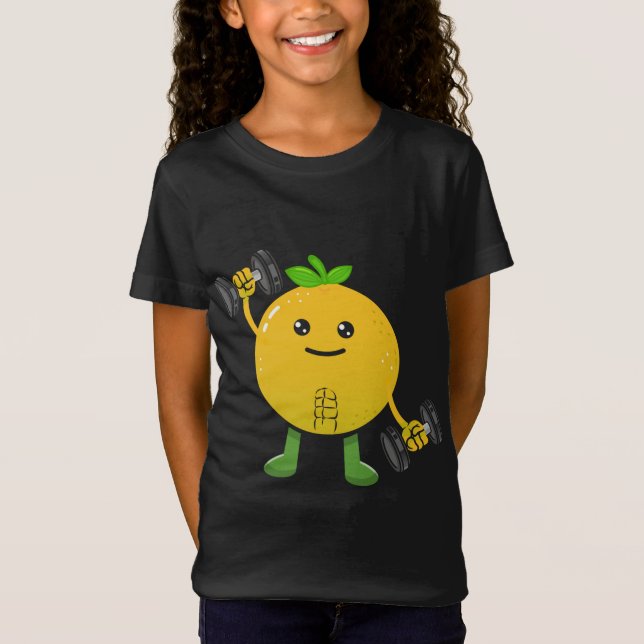 Camiseta Grapefruit, Fruto Ropa De Formación Lif (Anverso)