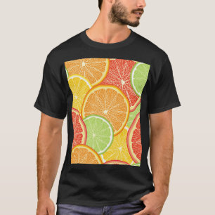 Camiseta Grapefruit y fondo abstracto naranja.
