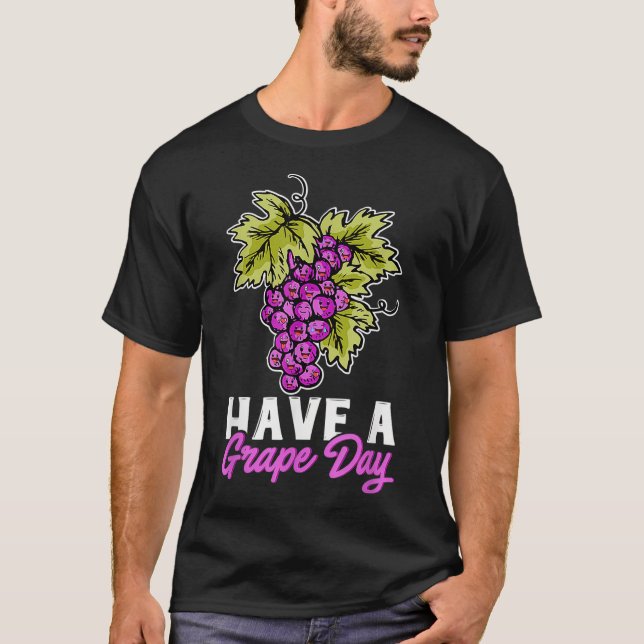 Camiseta Grapes Pun Fruit Funny tienen un regalo del día de (Anverso)