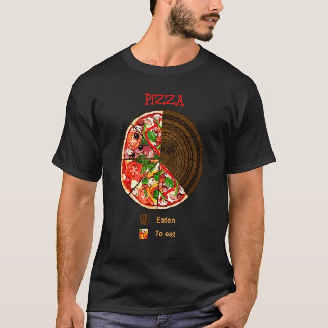 Camiseta Graph Pizza comida para comer pastel (Anverso)