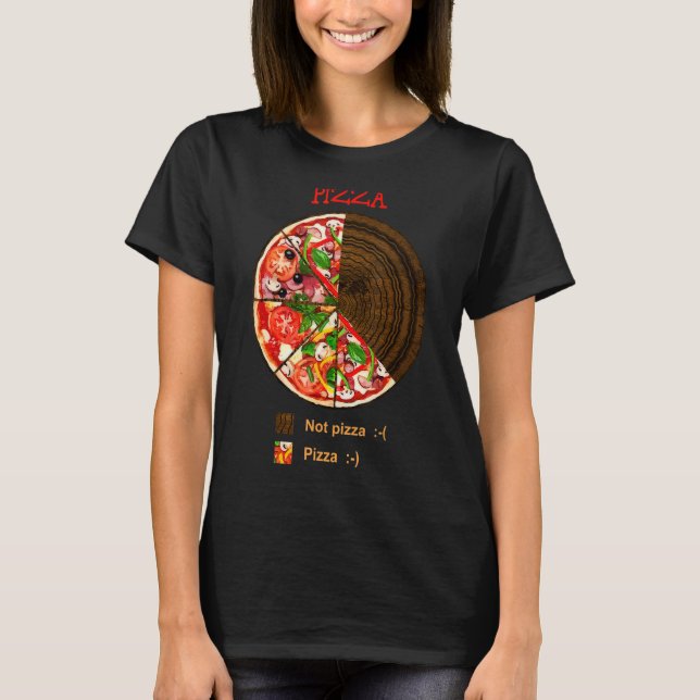 Camiseta Graph   Pizza Not pizza Pizza    pie chart  (Anverso)