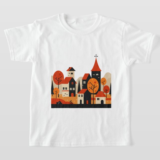 Camiseta Graphic design of a rural autumn  (Distribución)