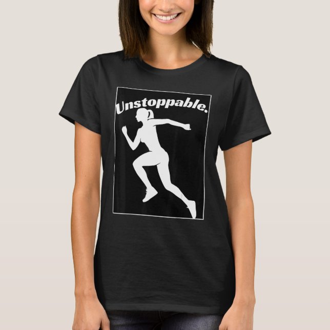 Camiseta Graphic for Runners Inspirational Unstoppable Work (Anverso)