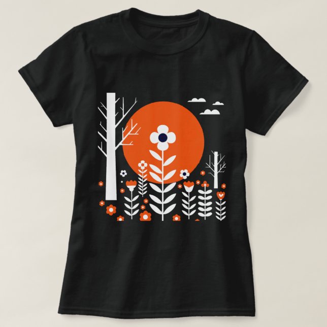 Camiseta Graphic illustration of a night landscape (Diseño del anverso)