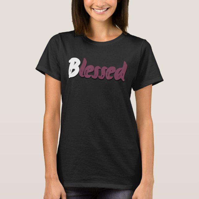 Camiseta Graphic Tees Blessed Drippng Sneaker Match 1 High  (Anverso)