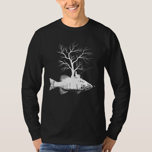 Camiseta Graphic Tree Fishing Rod  Fish Smallmouth Bass 1 (Anverso)