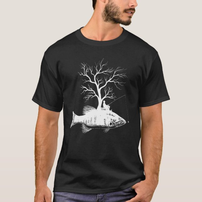 Camiseta Graphic Tree Fishing Rod  Fish Smallmouth Bass 1 (Anverso)