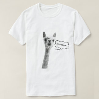 Camiseta Grappig tshirt met lama en de tekst noproblama