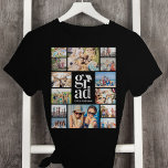 Camiseta Grar Recuerdos de Collage de fotos múltiple<br><div class="desc">🎓 🎉 📸 Subir fotos de amigos de sus años de escuela o universidad para hacer un regalo divertido de foto de honor para tu graduación</div>