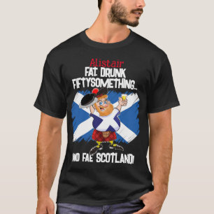 Camiseta Grasa, borrachos, cincuenta y... ¡y a SCOTLAND!