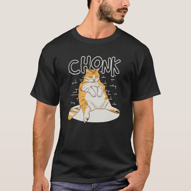Camiseta Grasa Cat Chonk Scale Chonky Chubby Kitten Sarcasm (Anverso)
