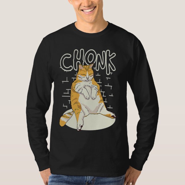 Camiseta Grasa Cat Chonk Scale Chonky Chubby Kitten Sarcasm (Anverso)