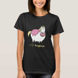 Camiseta Grasa divertida comiendo unicornio espolvorea noga