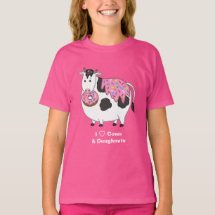 Camiseta Grasa divertida comiendo vacas de Holstein espolvo