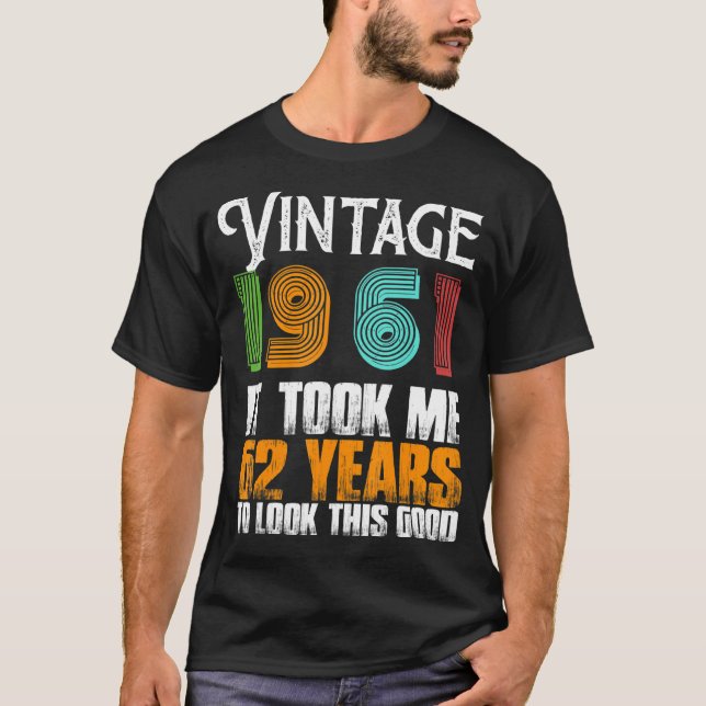 Camiseta Grasa retro de cumpleaños de 62 años de antigüedad (Anverso)