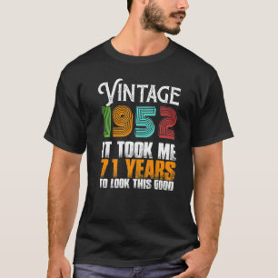 Camiseta Grasa retro de cumpleaños de 71 años de antigüedad