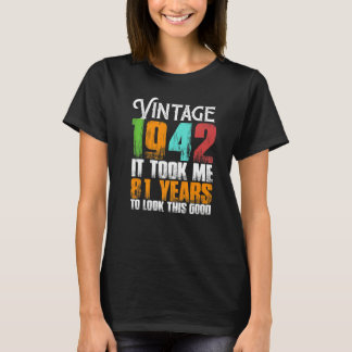 Camiseta Grasa retro de cumpleaños de 81 años de antigüedad