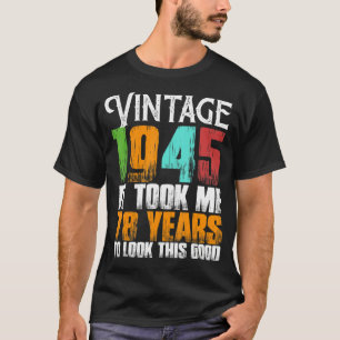 Camiseta Grasa retro de natalidad de 78 años de antigüedad 