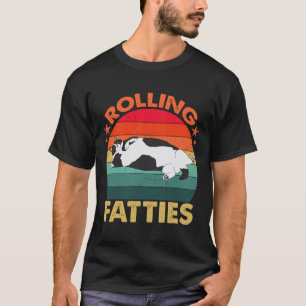 Camiseta Grasa retro Kitten Tee Gracioso Gato Rolling Fatti
