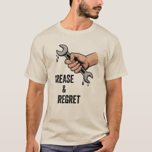 Camiseta Grasa y Arrepentimiento   Humor Divertido de Mecán