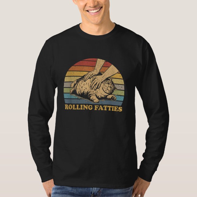 Camiseta Grasas rocosas de gato divertidas (Anverso)