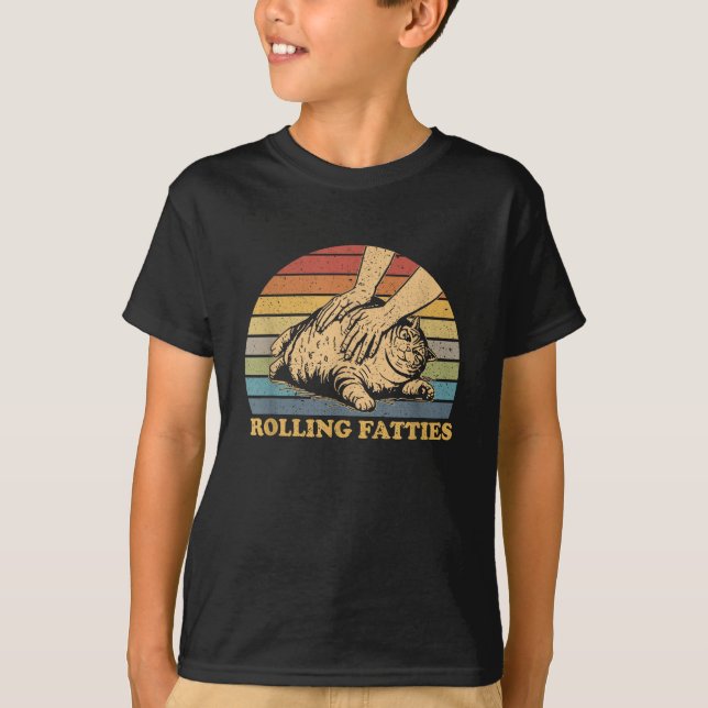 Camiseta Grasas rocosas de gato divertidas (Anverso)