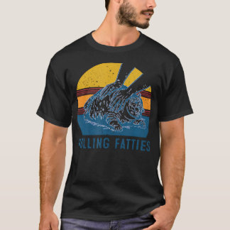Camiseta Grasas rocosas de gato divertidas