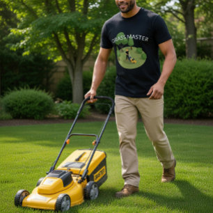 Camiseta Grass Master Funny Lawn Mowing T-Shirt masculino